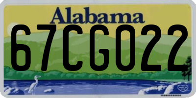 AL license plate 67CG022