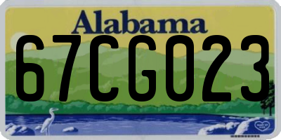 AL license plate 67CG023