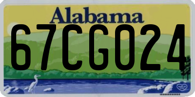 AL license plate 67CG024