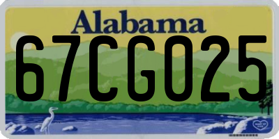 AL license plate 67CG025