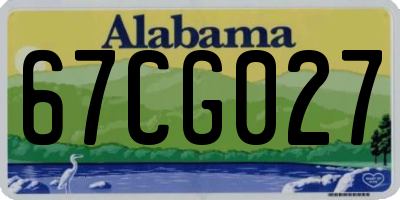 AL license plate 67CG027