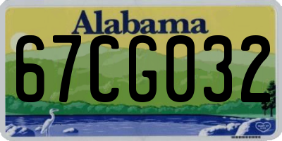 AL license plate 67CG032