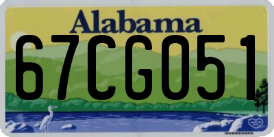 AL license plate 67CG051