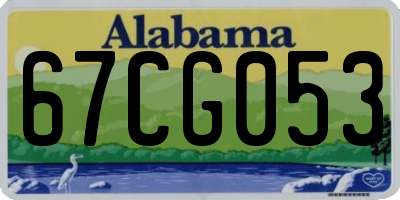 AL license plate 67CG053