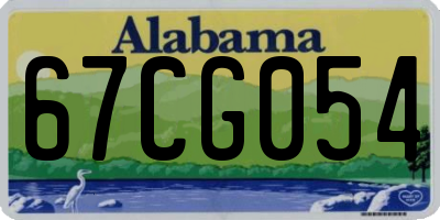 AL license plate 67CG054