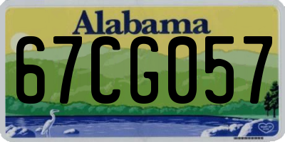 AL license plate 67CG057