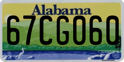 AL license plate 67CG060