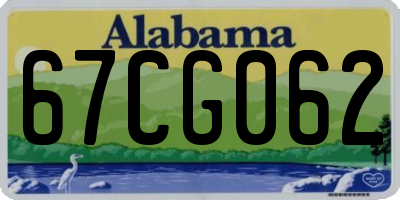 AL license plate 67CG062