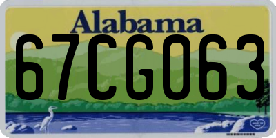 AL license plate 67CG063