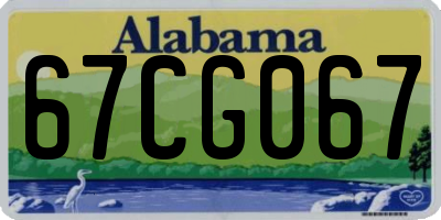 AL license plate 67CG067