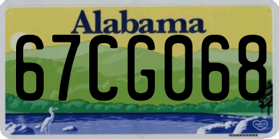 AL license plate 67CG068