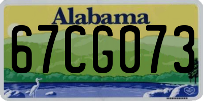 AL license plate 67CG073