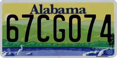 AL license plate 67CG074