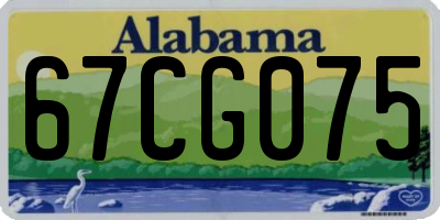 AL license plate 67CG075