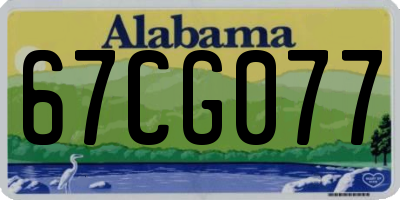 AL license plate 67CG077