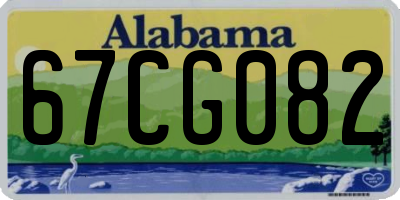 AL license plate 67CG082