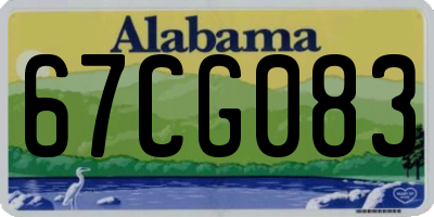 AL license plate 67CG083