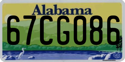 AL license plate 67CG086