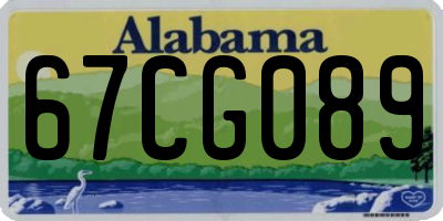 AL license plate 67CG089