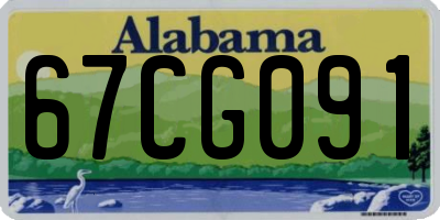 AL license plate 67CG091