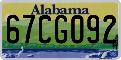 AL license plate 67CG092