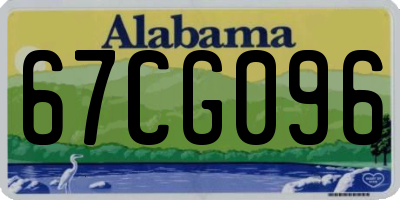 AL license plate 67CG096