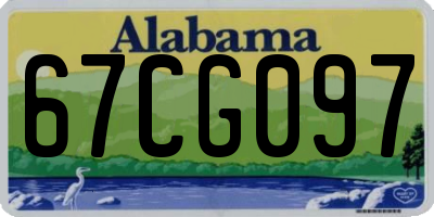 AL license plate 67CG097
