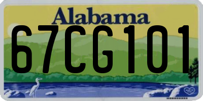 AL license plate 67CG101