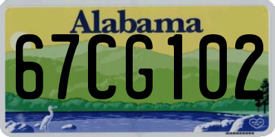 AL license plate 67CG102