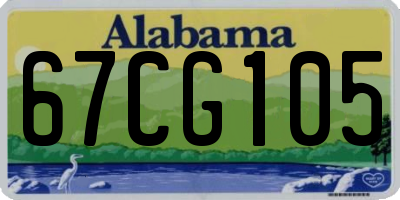 AL license plate 67CG105