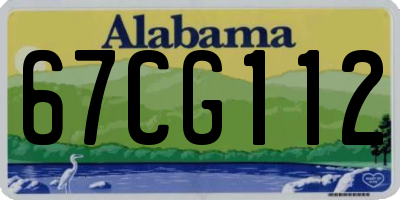 AL license plate 67CG112