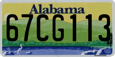 AL license plate 67CG113