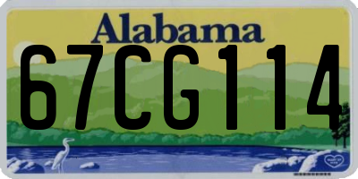 AL license plate 67CG114