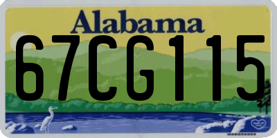 AL license plate 67CG115