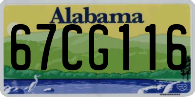 AL license plate 67CG116