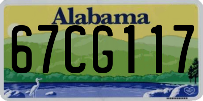 AL license plate 67CG117