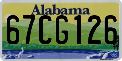 AL license plate 67CG126