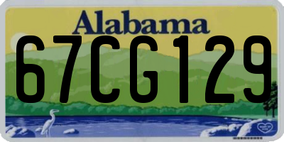 AL license plate 67CG129