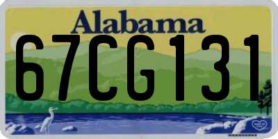 AL license plate 67CG131