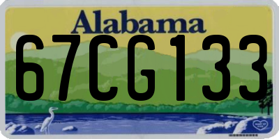 AL license plate 67CG133