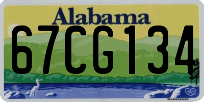 AL license plate 67CG134