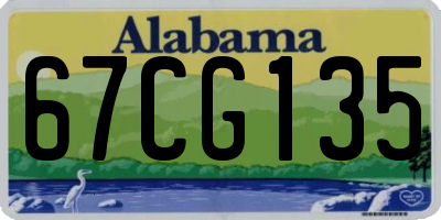 AL license plate 67CG135