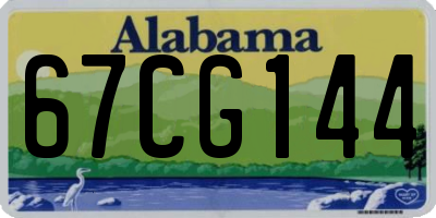 AL license plate 67CG144