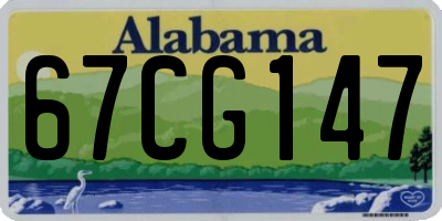 AL license plate 67CG147