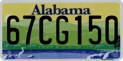 AL license plate 67CG150