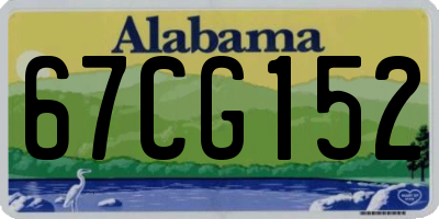 AL license plate 67CG152