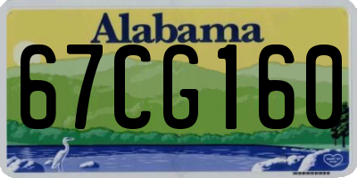 AL license plate 67CG160