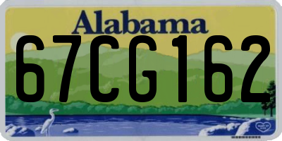 AL license plate 67CG162