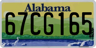 AL license plate 67CG165