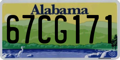 AL license plate 67CG171